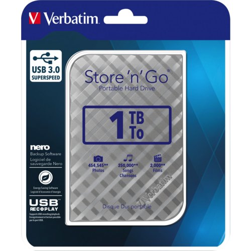 Portable HardDrive USB 3.0 Festplatte, Verbatim